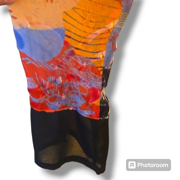 Citron Santa Monica Colorful Floral Silk Top - Picture 3 of 10